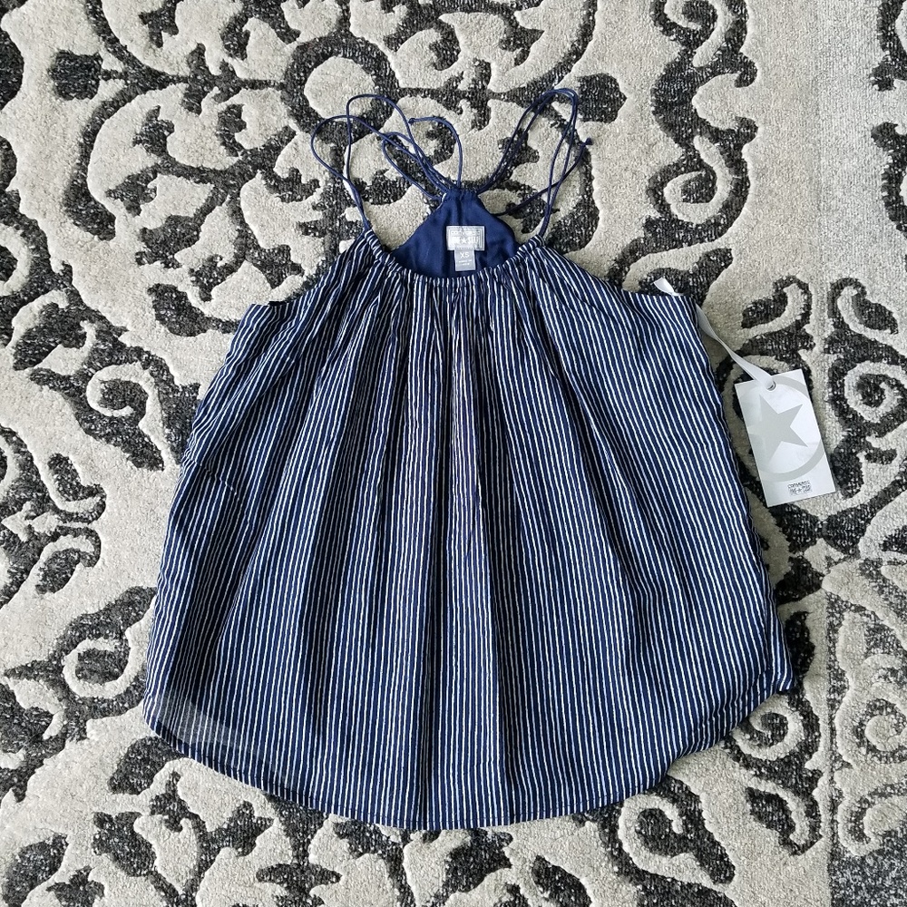 NWT Converse blue stripe tank top.  Sz: XS